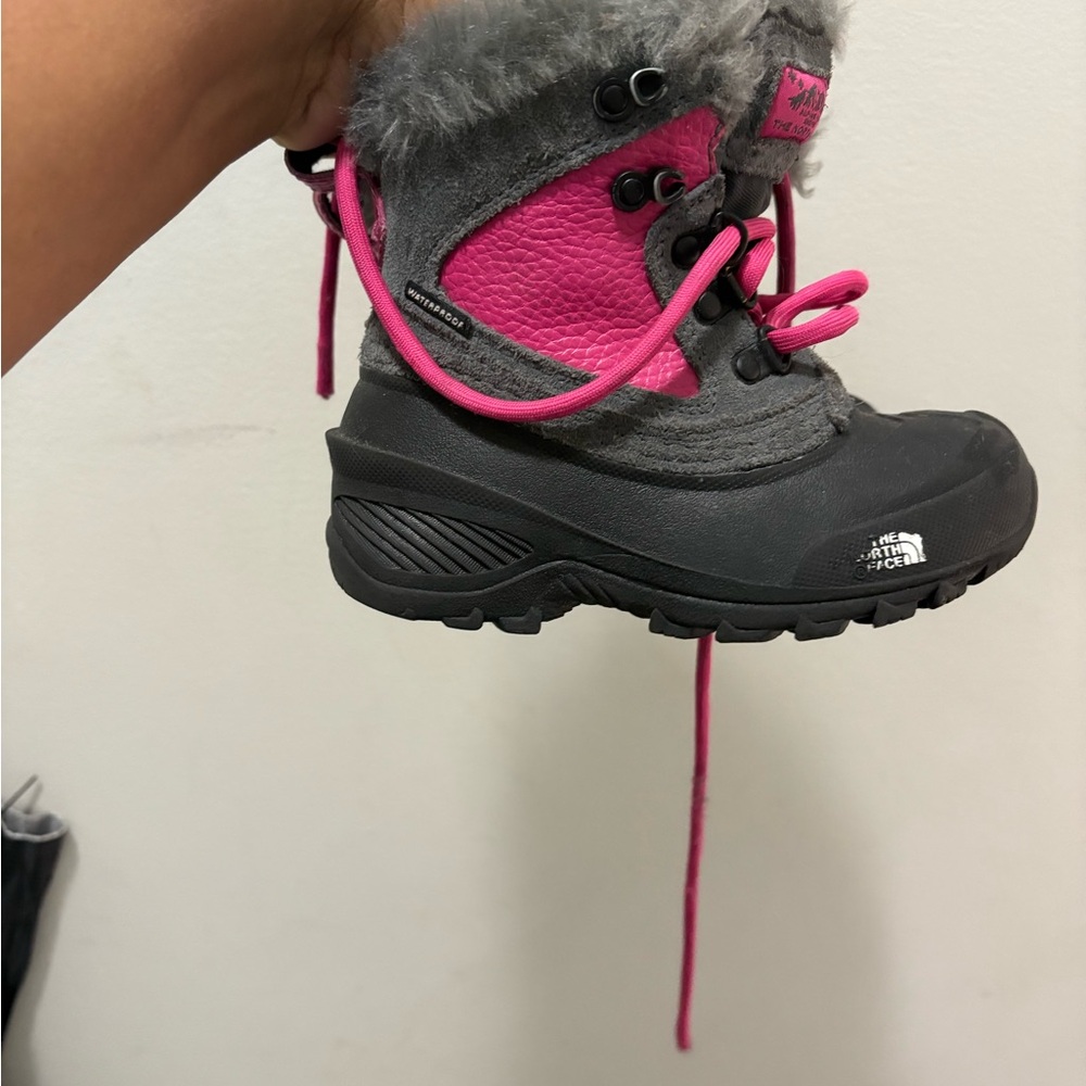 The North Face Fuchsia and Charcoal Boots